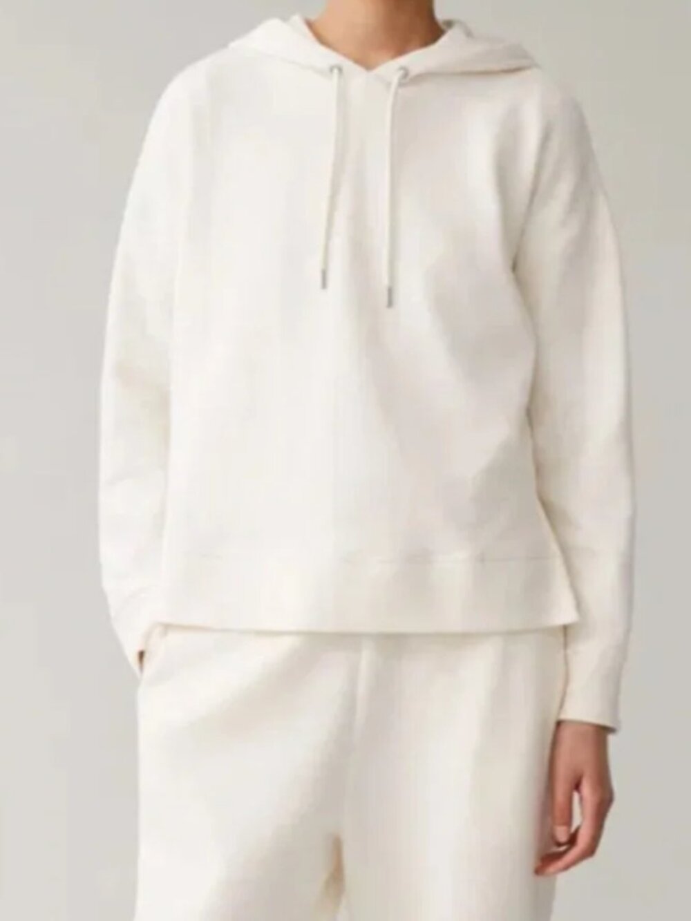 COS Cream Waffle Knit Hoodie and Pant Lounge Set - Size S